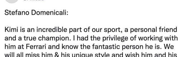 开云kaiyun平台-莱库宁宣布退役 F1主席、车队领队和队友送上祝福